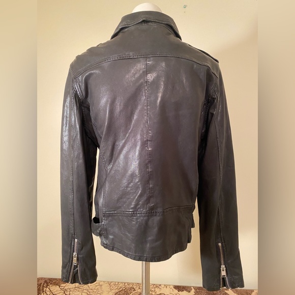 Lamarque Kiyoshi Leather Biker Jacket size L NWT - Picture 9 of 15